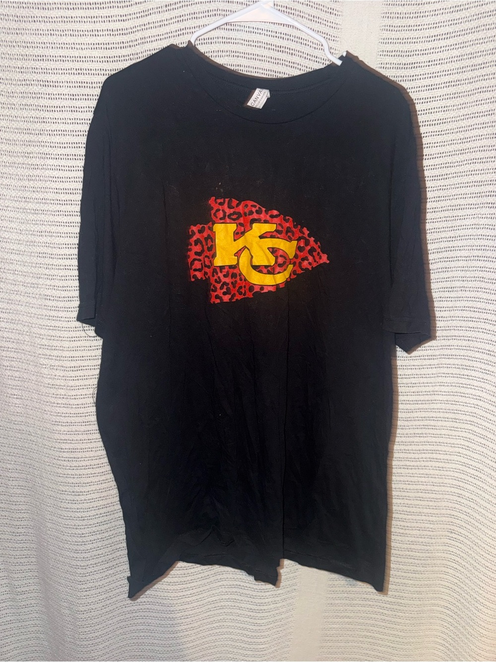 Bella Canvas Black Short Sleeve Tee with Yellow & Red Graphic